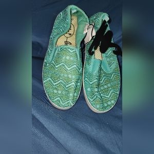 Slip on lace loafers